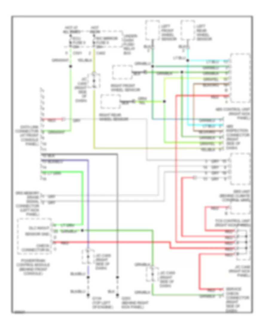 Computer Data Lines Wiring Diagram for Acura 3.5RL 1996