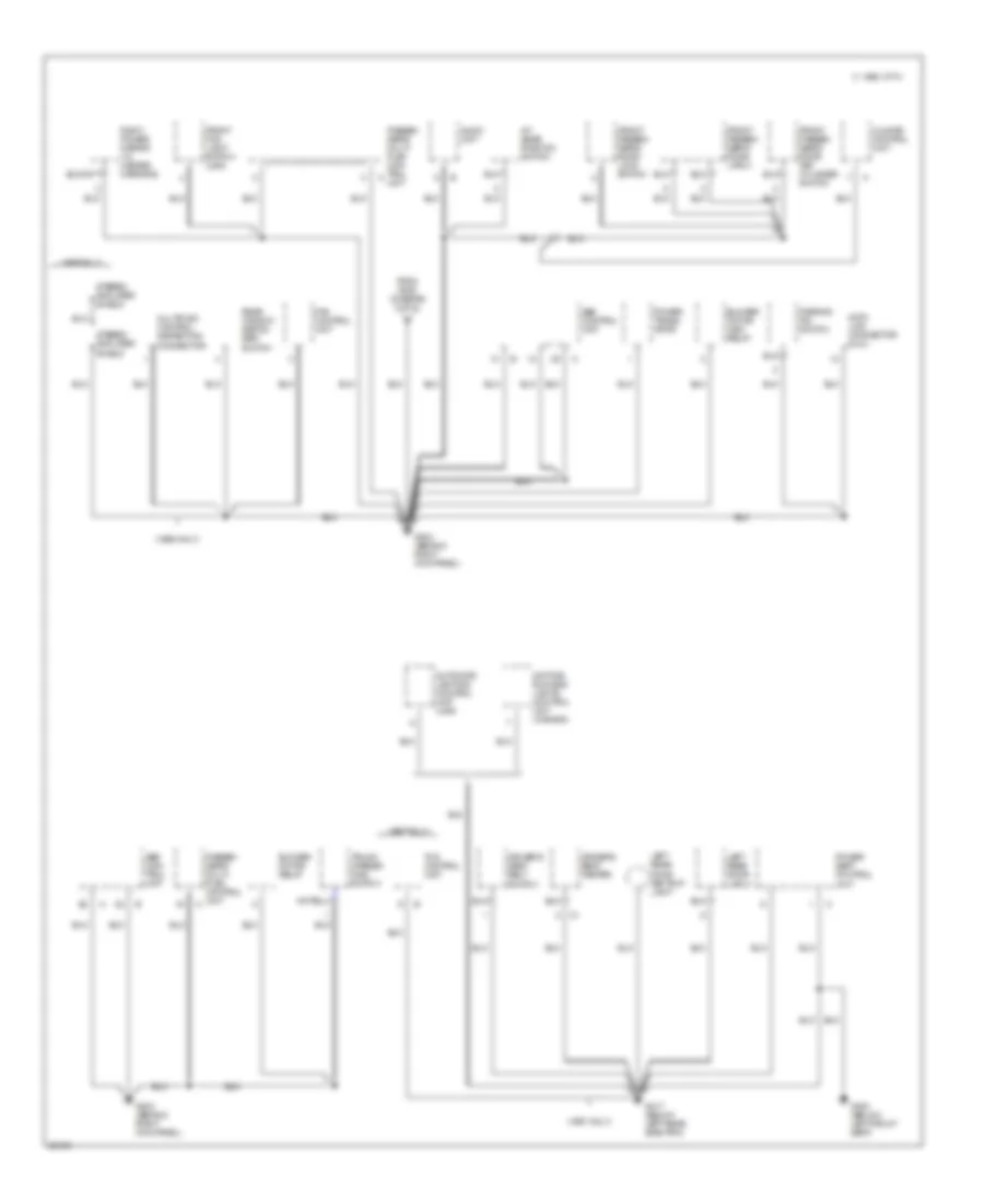 Ground Distribution Wiring Diagram 4 of 5 for Acura 3 5RL 1996