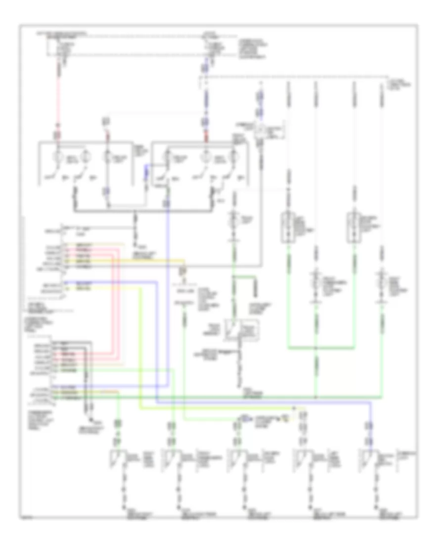Courtesy Lamps Wiring Diagram with Illuminated Entry for Acura 3 5RL 1996