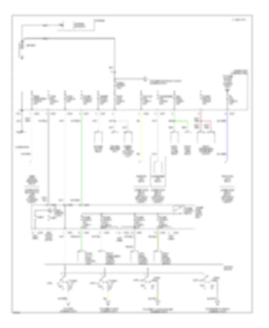 Power Distribution Wiring Diagram 1 of 5 for Acura 3 5RL 1996