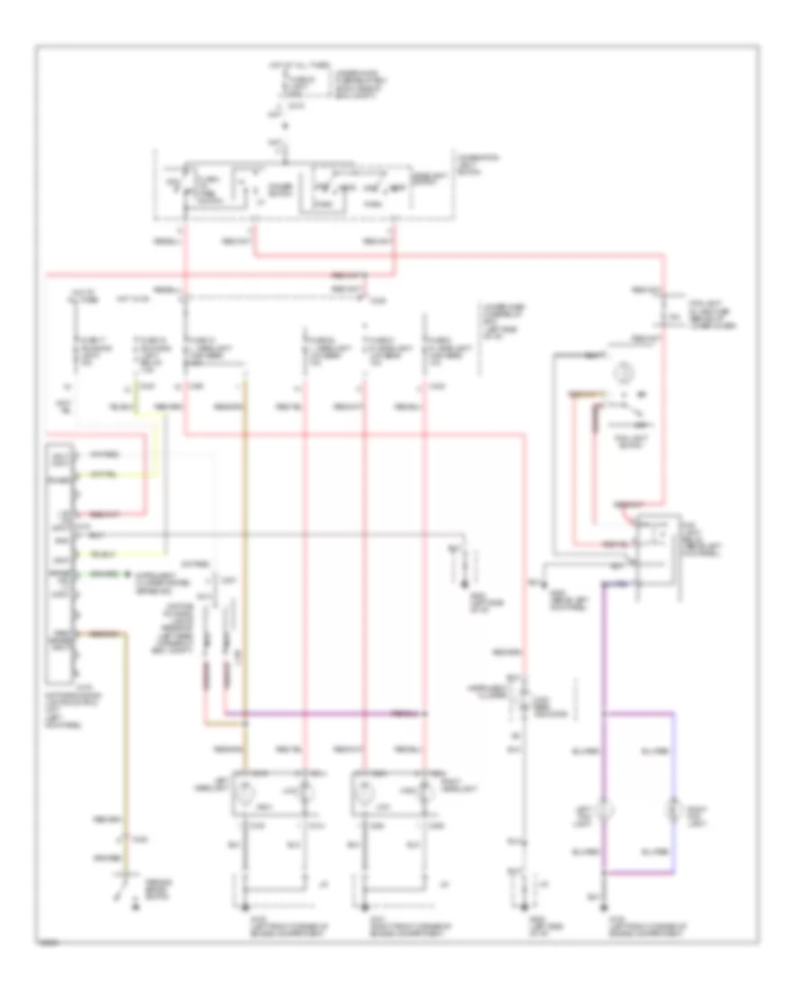 Headlamps  Fog Lamps Wiring Diagram with DRL for Acura Integra GS R 1996