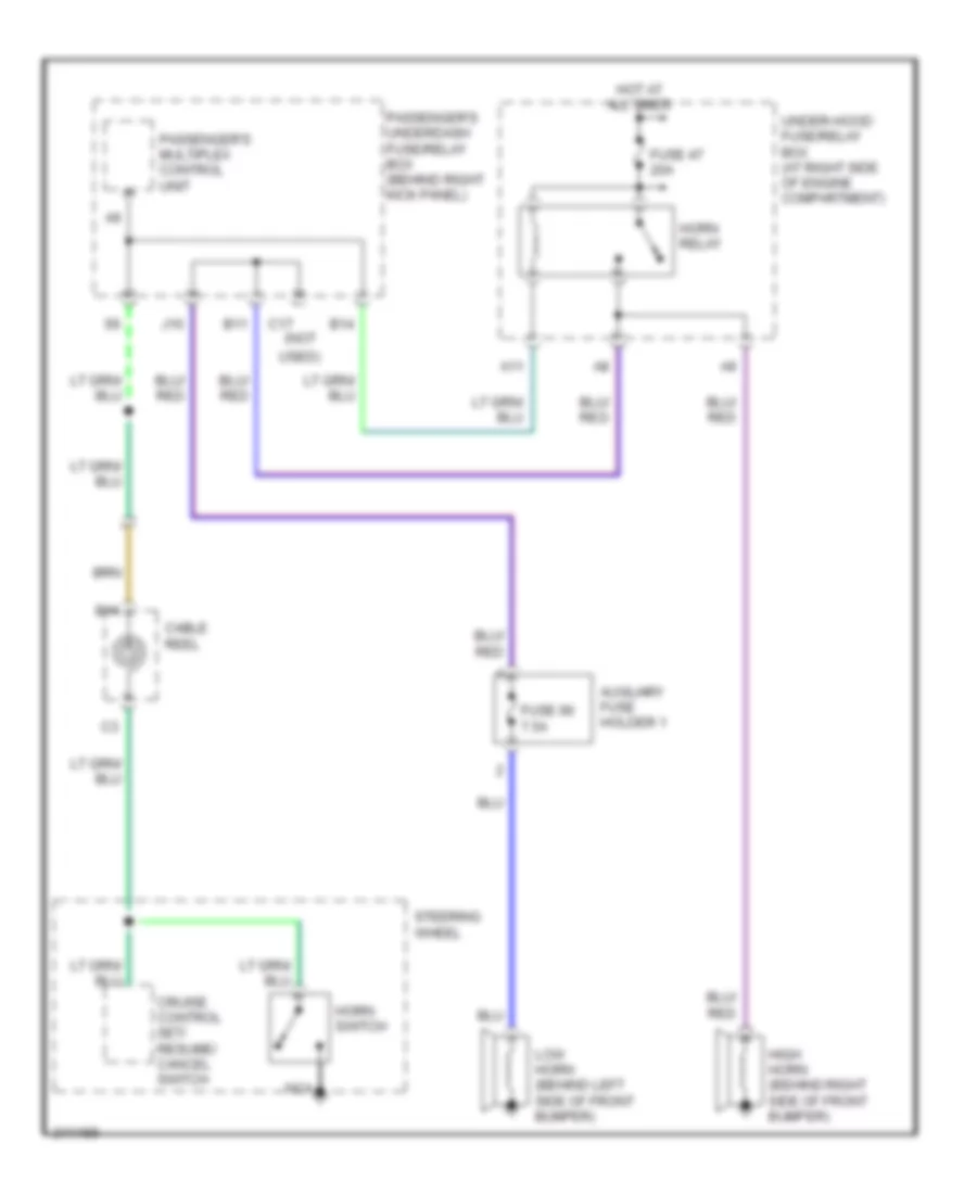 Horn Wiring Diagram for Acura MDX 2005