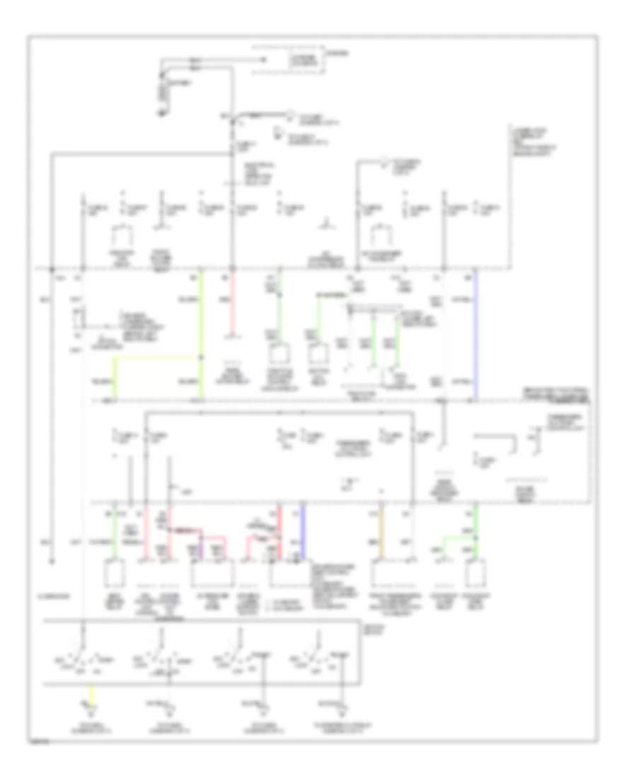 Power Distribution Wiring Diagram 1 of 4 for Acura MDX 2005