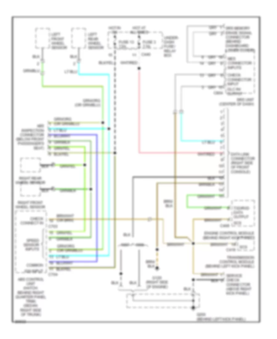 Computer Data Lines Wiring Diagram for Acura Integra SE 1996