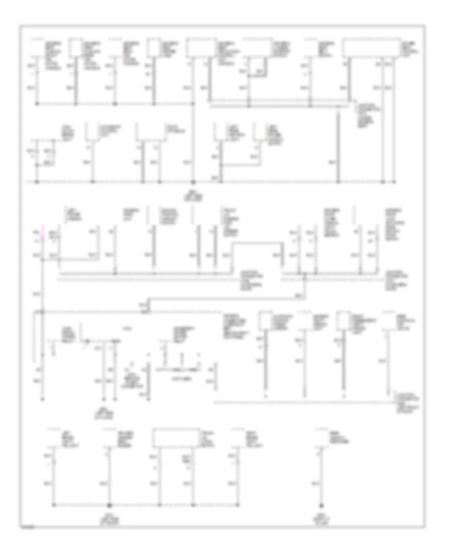 Ground Distribution Wiring Diagram 3 of 4 for Acura RL 2005