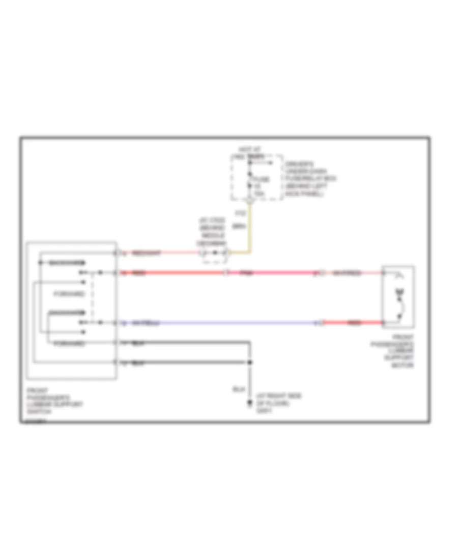 Passenger s Lumbar Wiring Diagram for Acura RL 2005