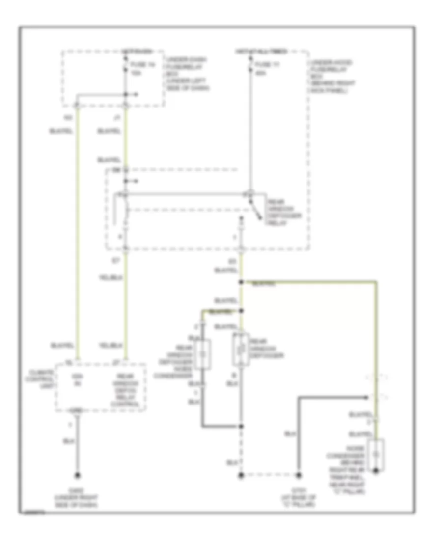 Rear Defogger Wiring Diagram for Acura RSX 2005