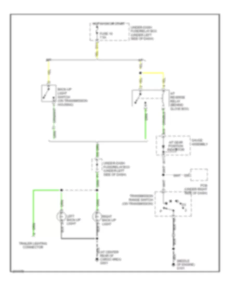 Back up Lamps Wiring Diagram for Acura RSX 2005