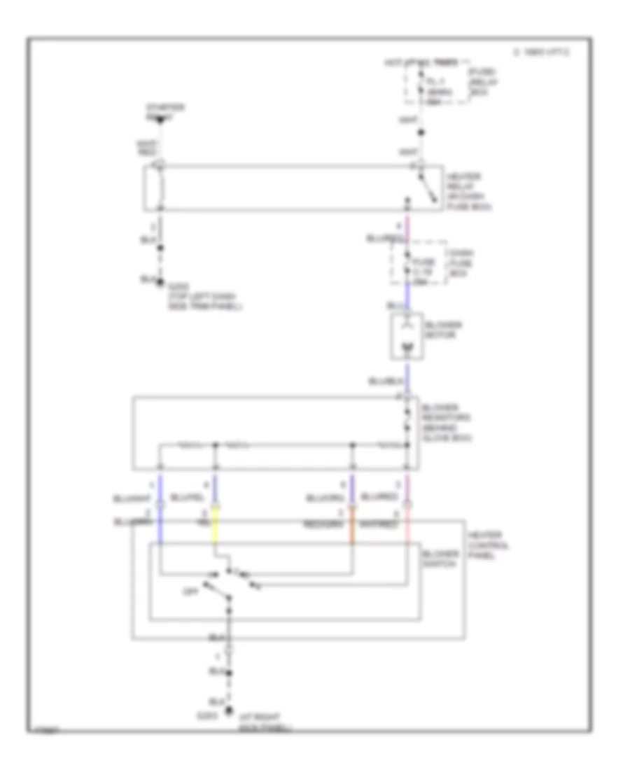 Heater Wiring Diagram for Acura SLX 1996