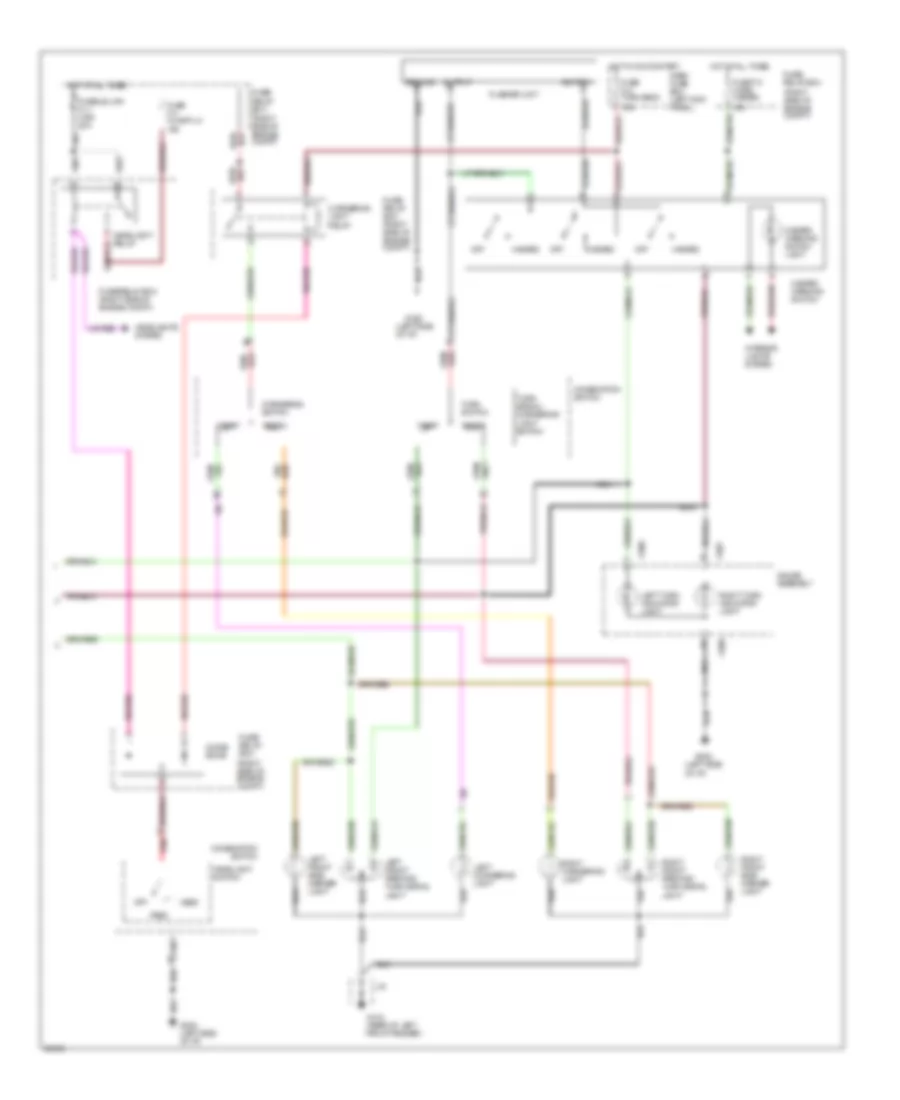 Exterior Lamps Wiring Diagram 2 of 2 for Acura SLX 1996