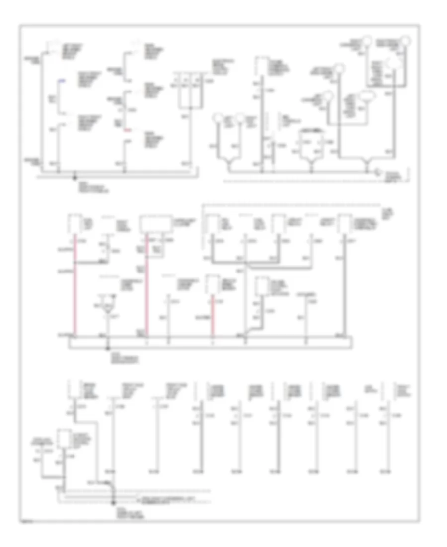 Ground Distribution Wiring Diagram (2 of 4) for Acura SLX 1996