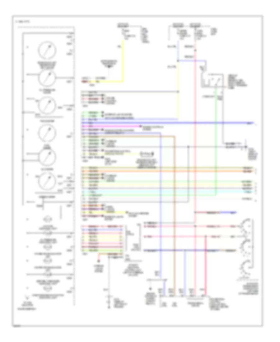 Instrument Cluster Wiring Diagram 1 of 2 for Acura SLX 1996
