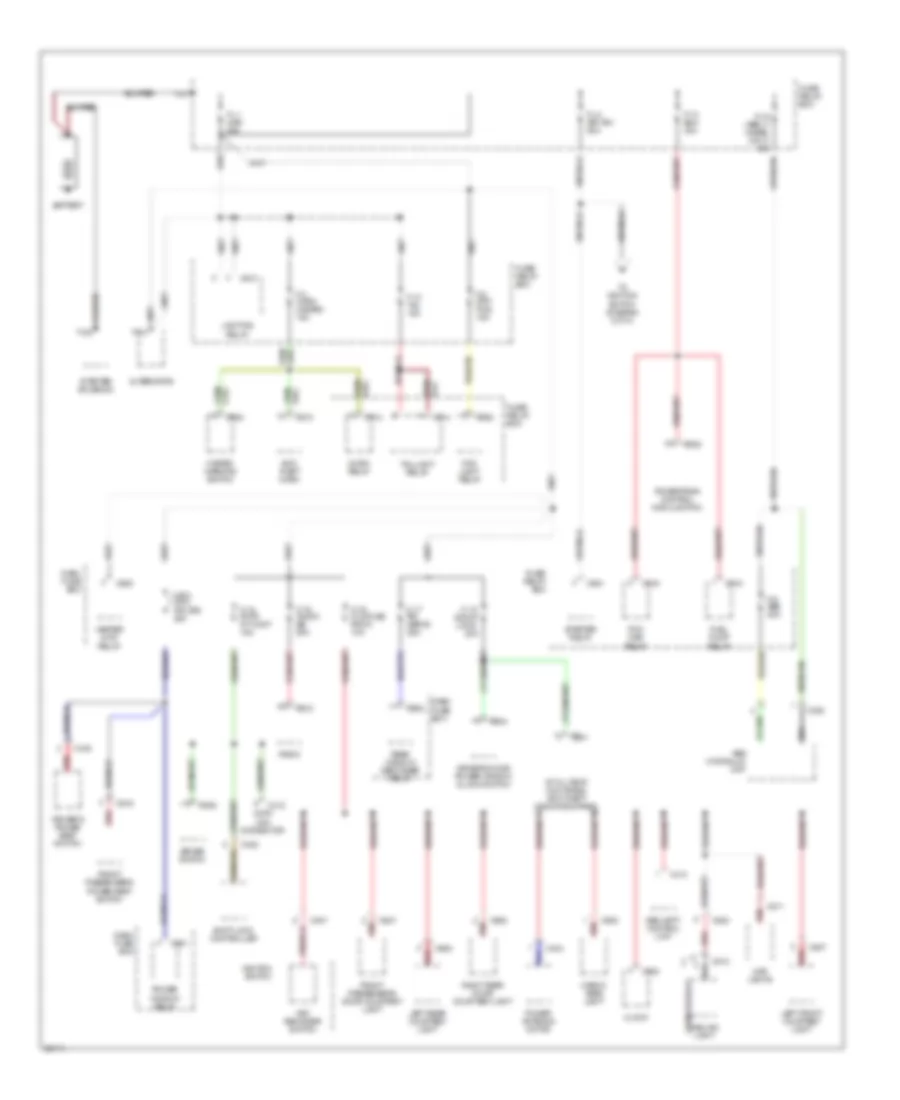 Power Distribution Wiring Diagram 1 of 3 for Acura SLX 1996