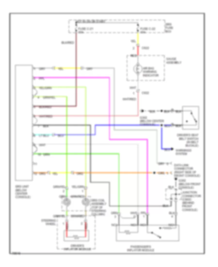 Supplemental Restraints Wiring Diagram for Acura SLX 1996