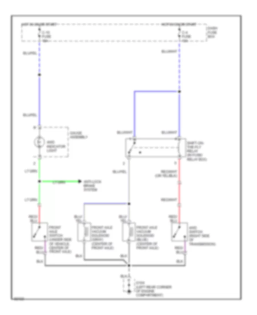 4WD Wiring Diagram for Acura SLX 1996