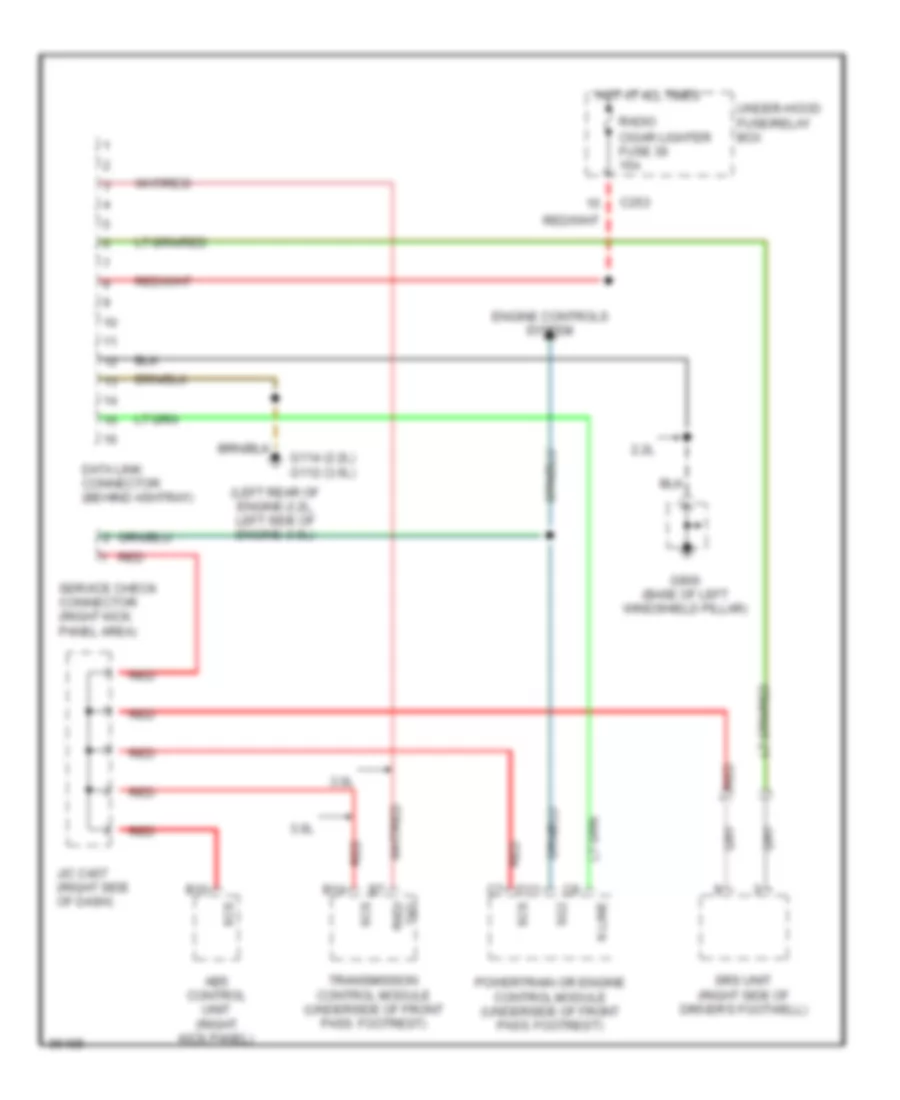Computer Data Lines Wiring Diagram for Acura 2.2CL 1997
