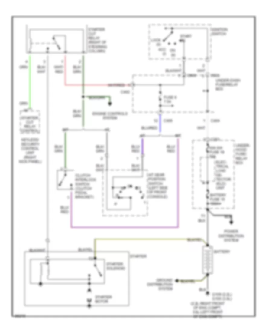 Starting Wiring Diagram for Acura 2 2CL 1997