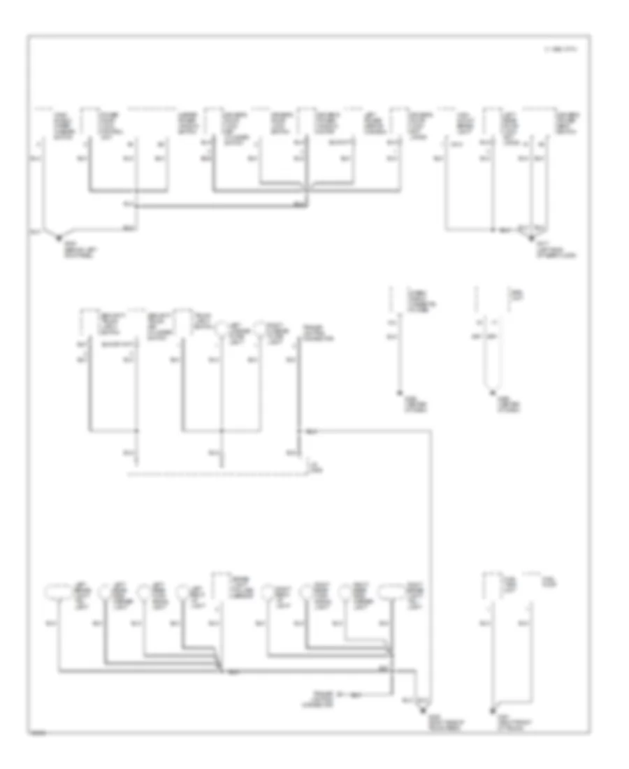 Ground Distribution Wiring Diagram 3 of 3 for Acura 2 5TL 1997