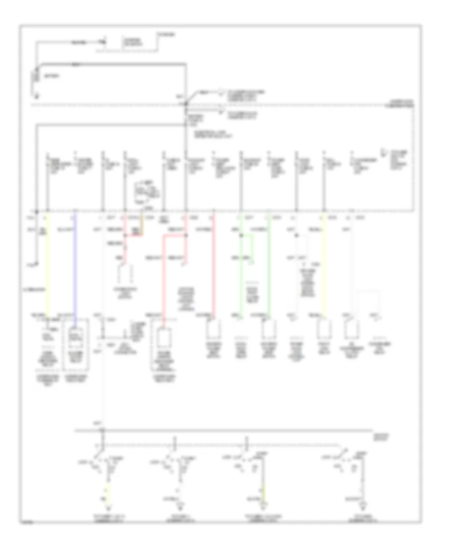 Power Distribution Wiring Diagram 1 of 4 for Acura 2 5TL 1997