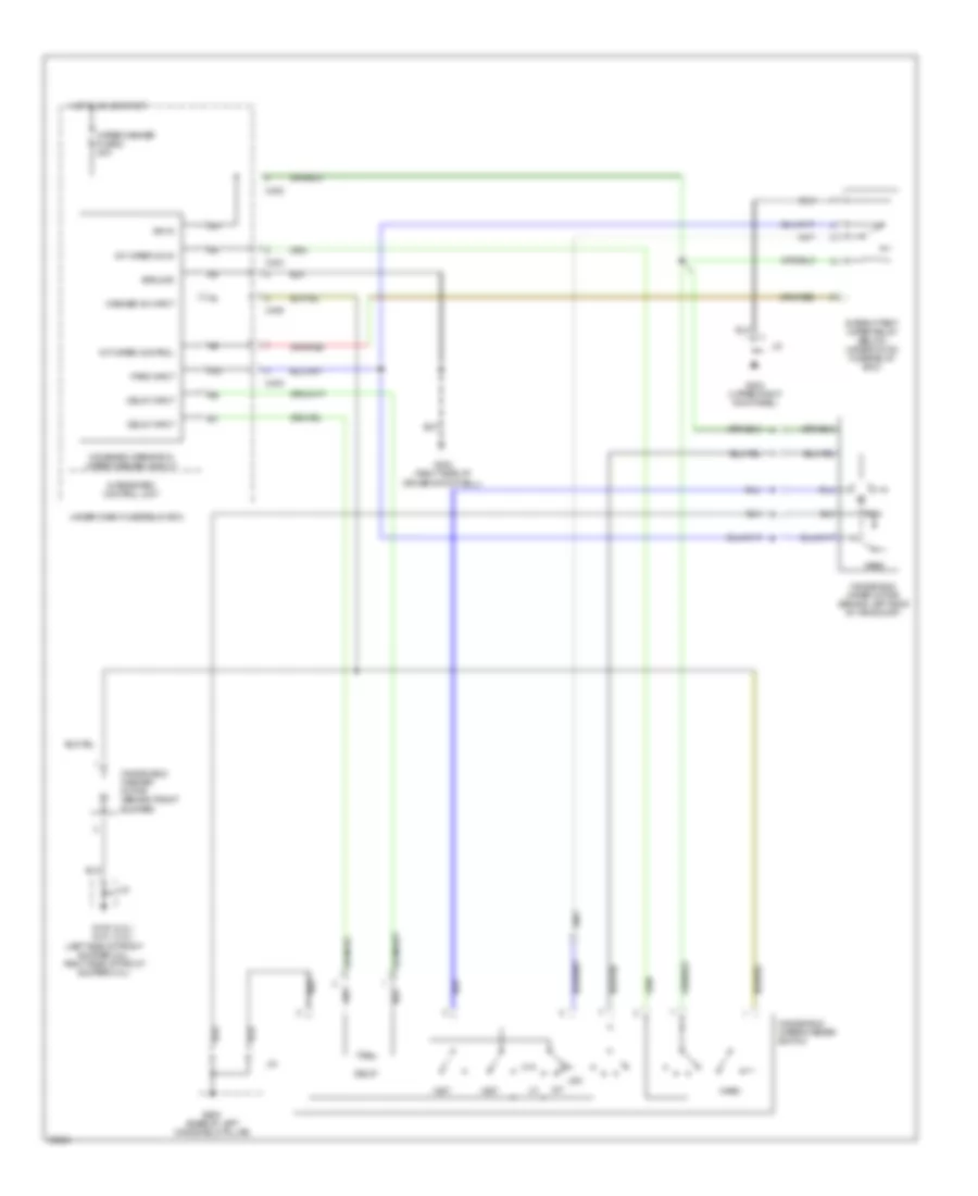 Электросхема стеклоочистителя, дворников и омывателя для Acura 3.0CL 1997