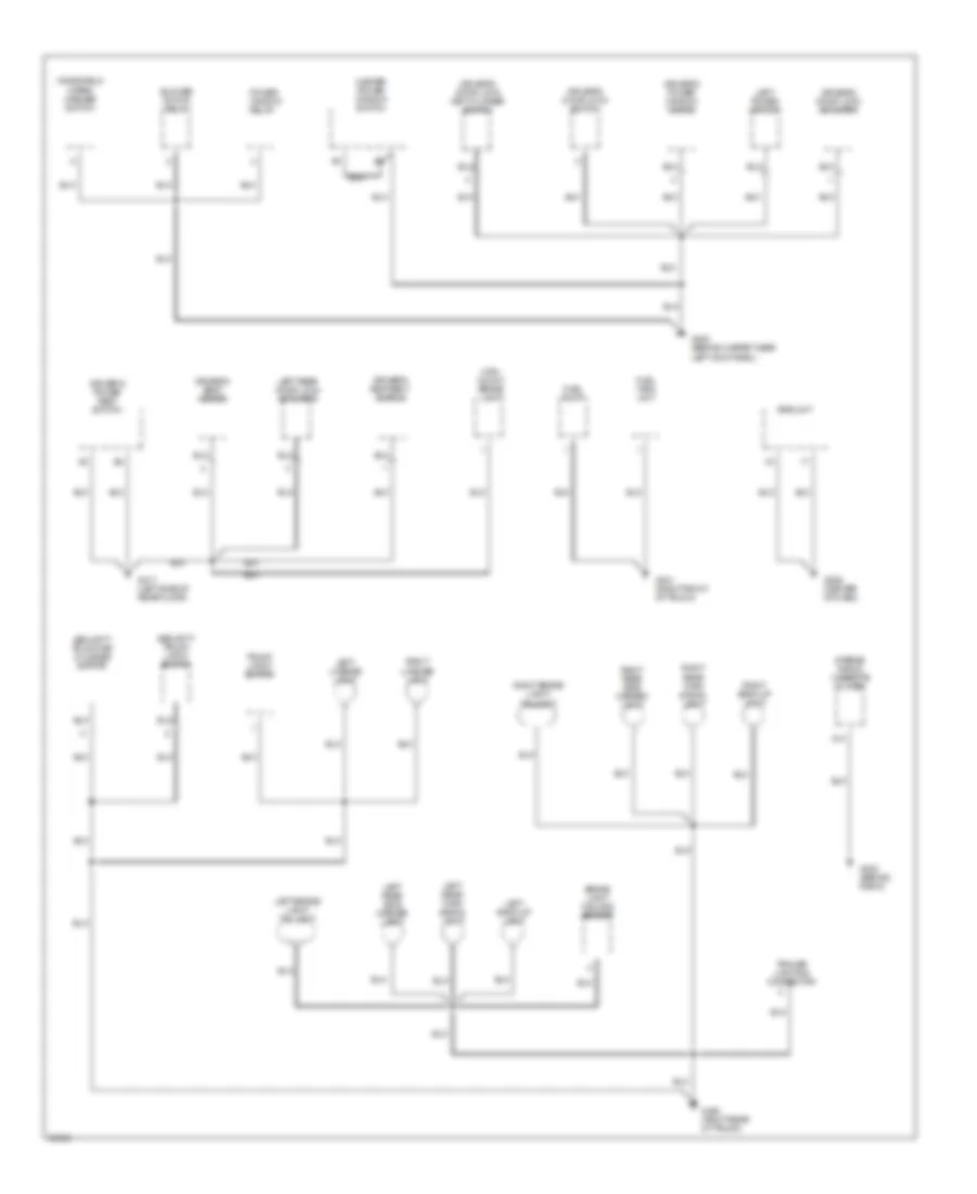 Ground Distribution Wiring Diagram (4 of 4) for Acura 3.2TL 1997