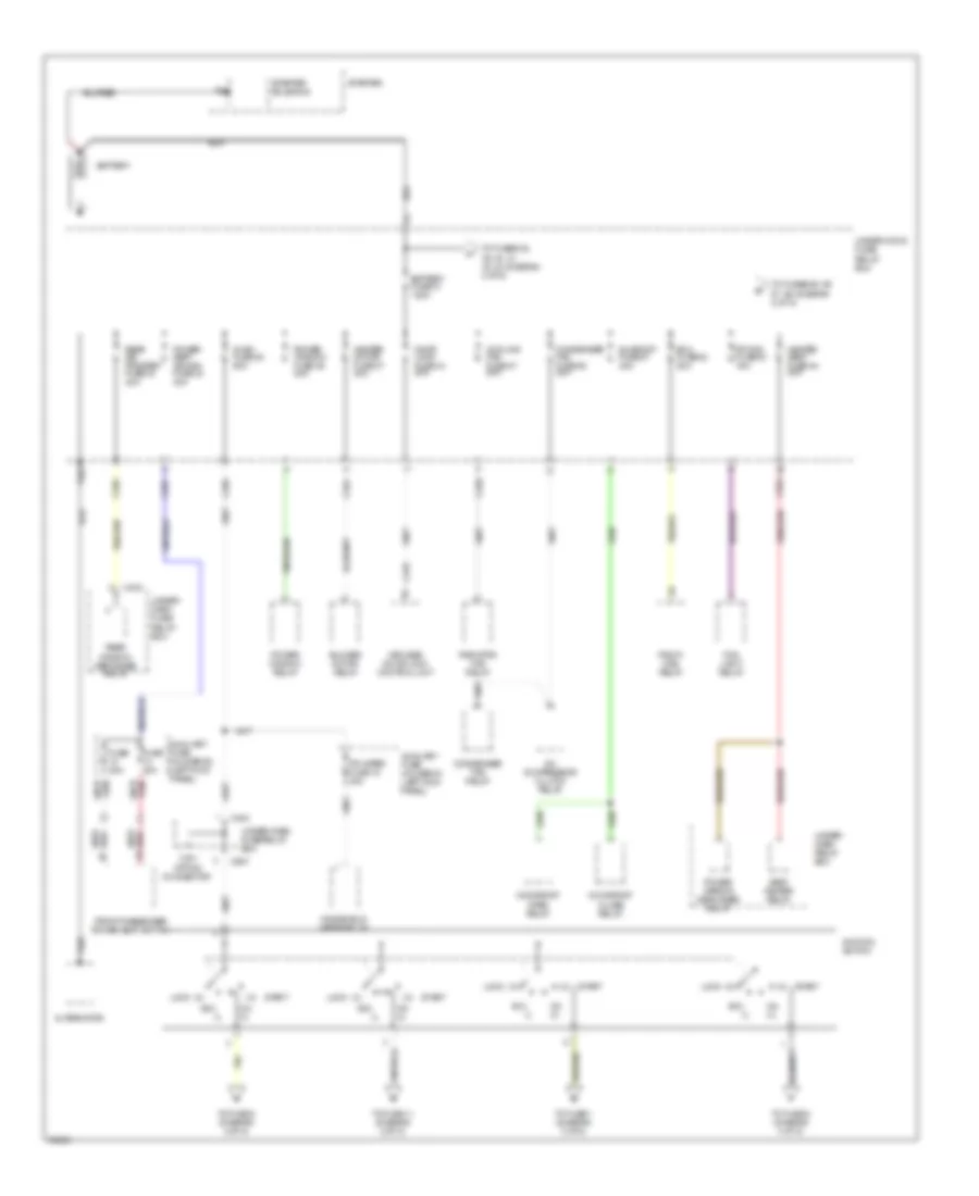 Power Distribution Wiring Diagram 1 of 5 for Acura 3 2TL 1997