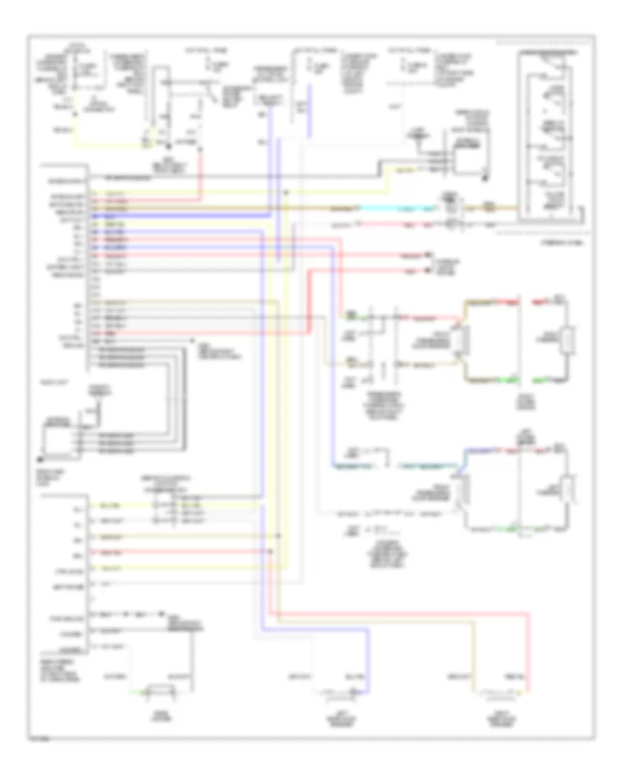 Radio Wiring Diagram, without Bose System for Acura MDX 2006