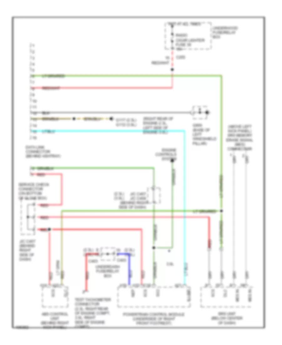 Computer Data Lines Wiring Diagram for Acura 2.3CL 1998