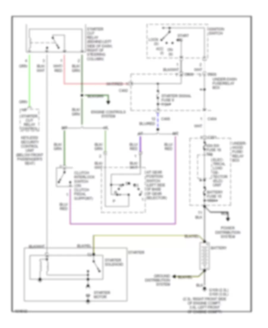 Starting Wiring Diagram for Acura 2 3CL 1998
