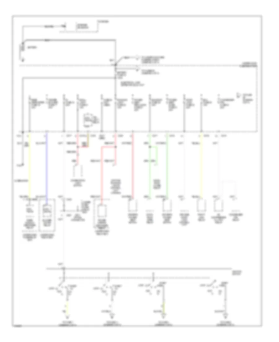 Power Distribution Wiring Diagram 1 of 4 for Acura 2 5TL 1998