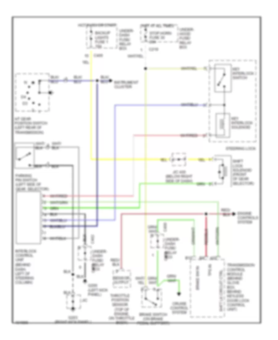 Shift Interlock Wiring Diagram for Acura 2.5TL 1998