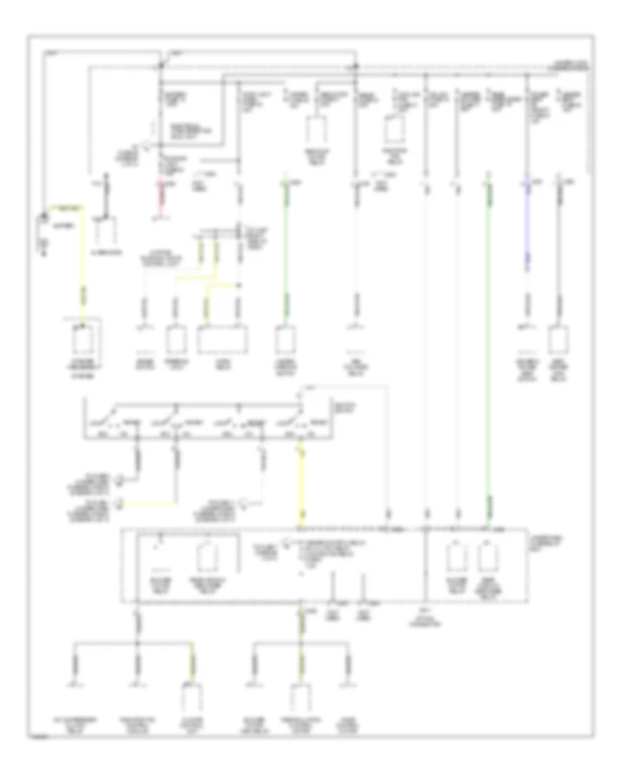 Power Distribution Wiring Diagram 1 of 4 for Acura 3 0CL 1998