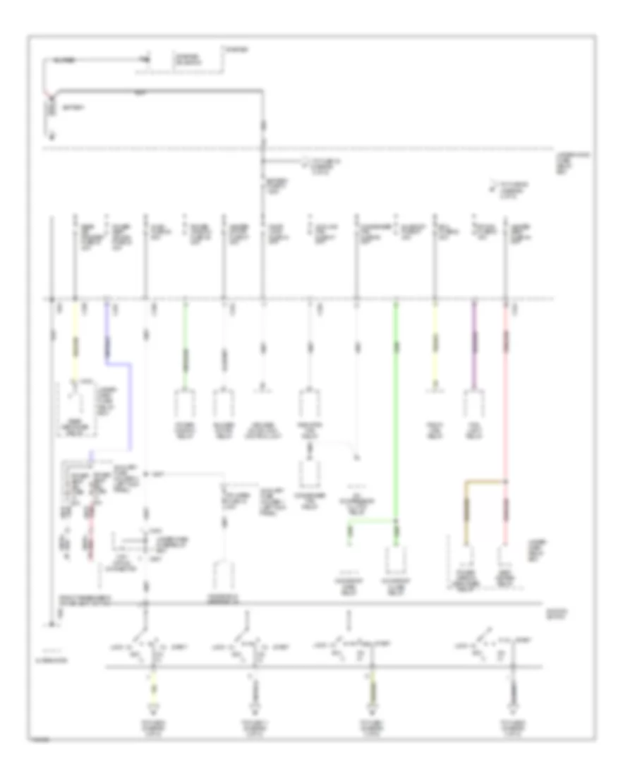 Power Distribution Wiring Diagram 1 of 5 for Acura 3 2TL 1998