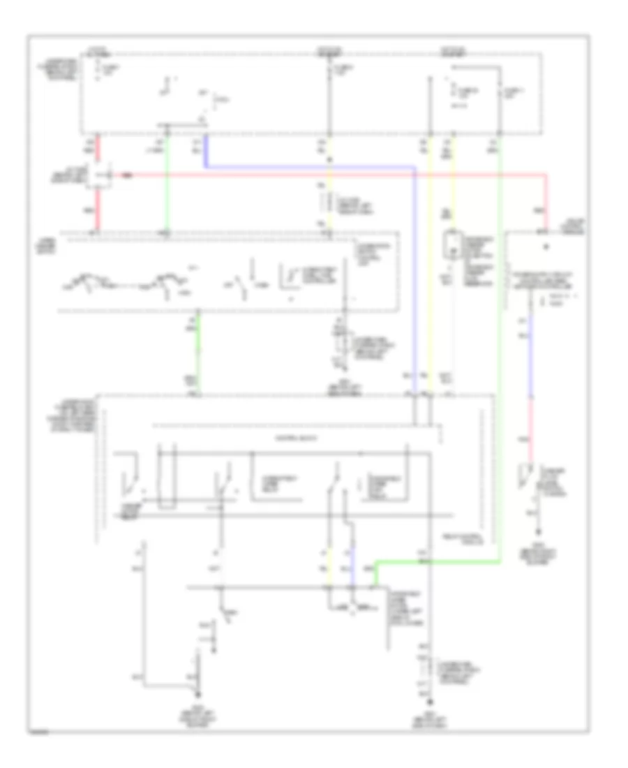Электросхема стеклоочистителя, дворников и омывателя для Acura TSX 2006