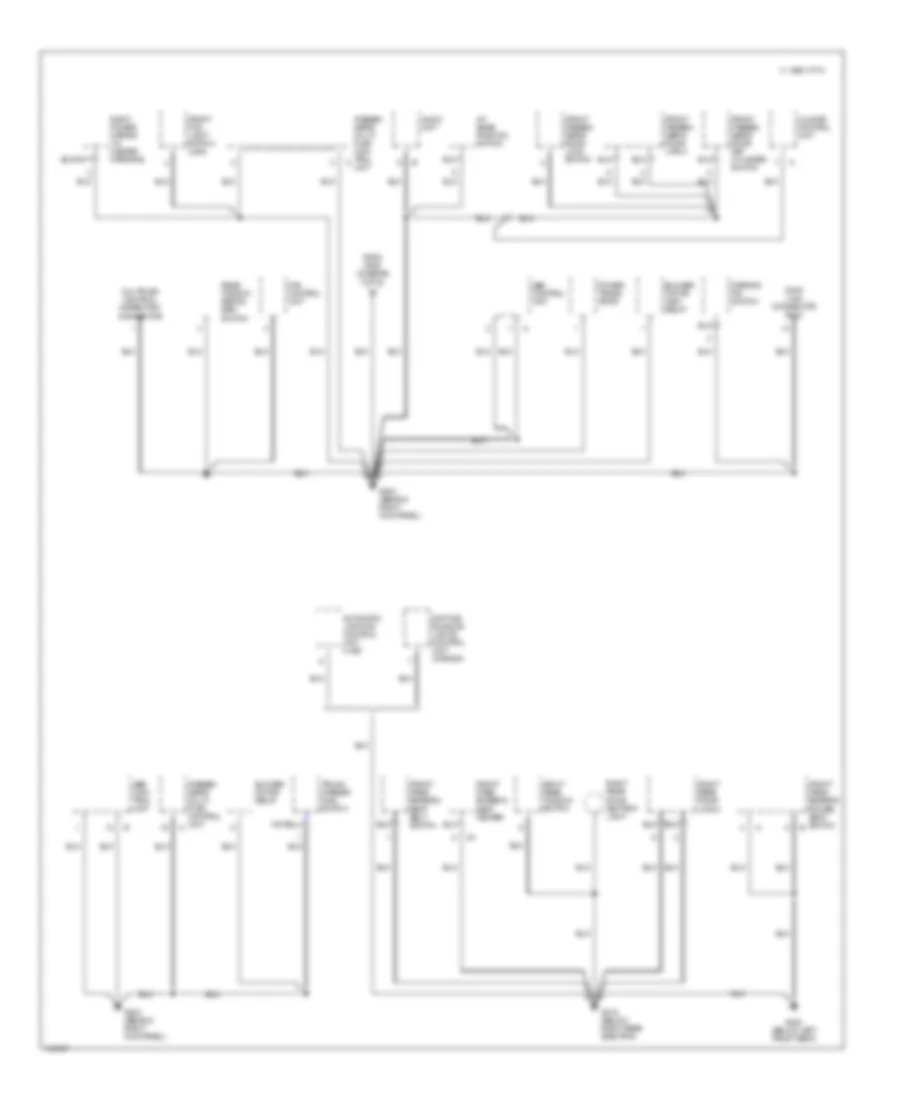 Ground Distribution Wiring Diagram (4 of 5) for Acura 3.5RL 1998