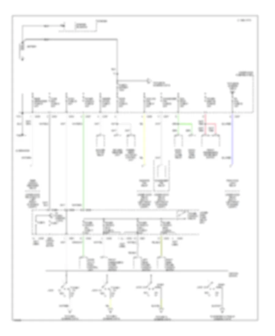 Power Distribution Wiring Diagram 1 of 5 for Acura 3 5RL 1998