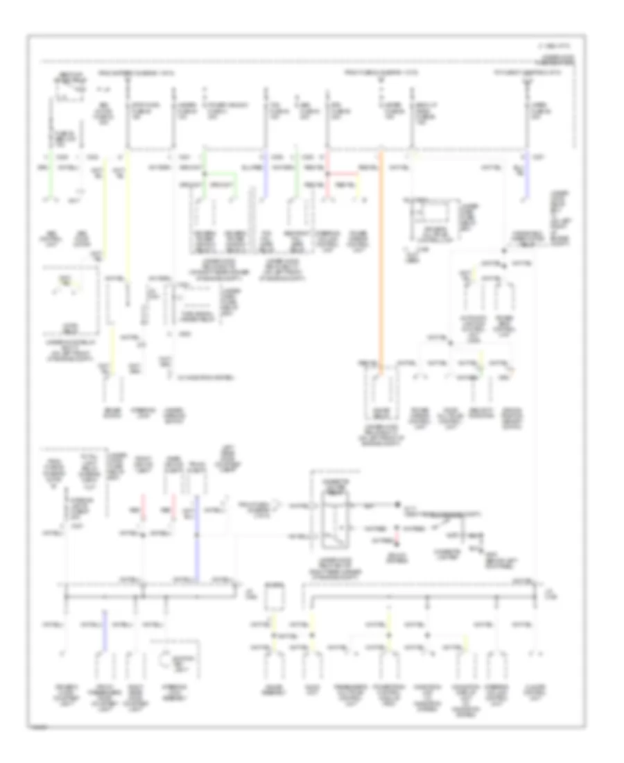 Power Distribution Wiring Diagram (2 of 5) for Acura 3.5RL 1998