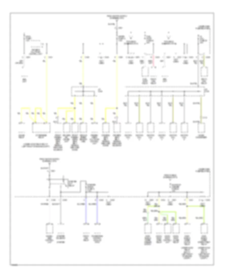 Power Distribution Wiring Diagram (4 of 5) for Acura 3.5RL 1998