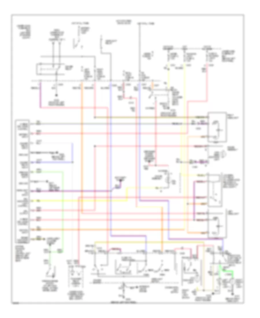 Headlamps  Fog Lamps Wiring Diagram with DRL for Acura 3 5RL Special Edition 1998