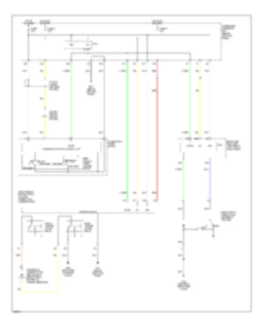 Электросхема заднего стеклоочистителя дворника и омывателя для Acura MDX 2007