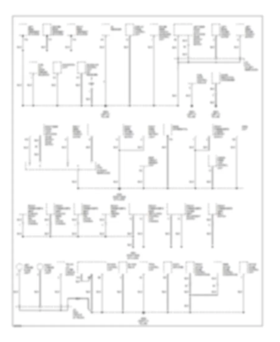 Ground Distribution Wiring Diagram 4 of 4 for Acura RL 2007