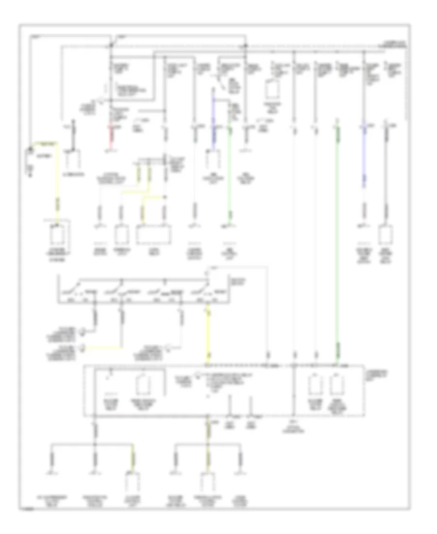 Power Distribution Wiring Diagram 1 of 4 for Acura 3 0CL 1999