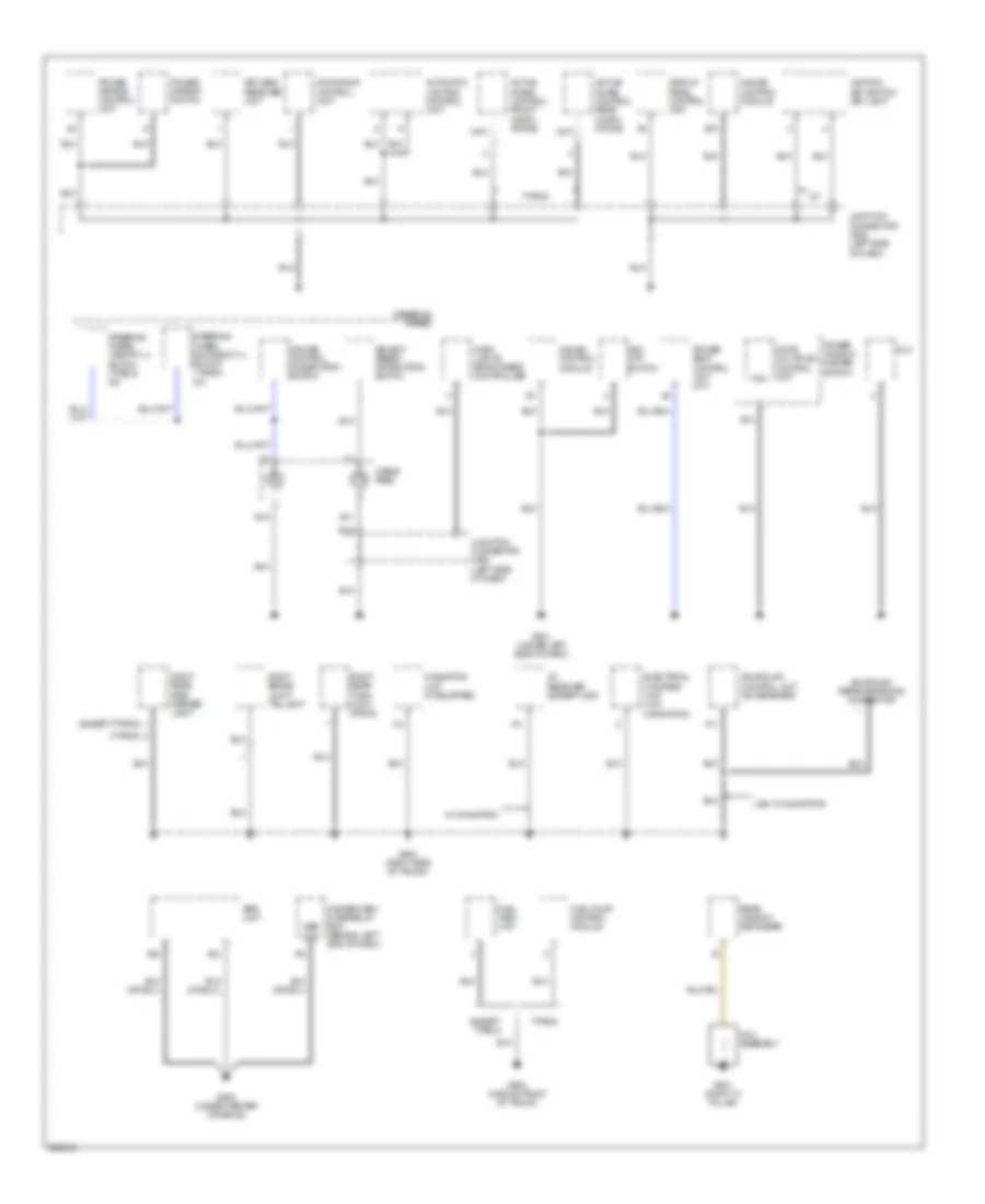 Ground Distribution Wiring Diagram 4 of 4 for Acura TL 2007