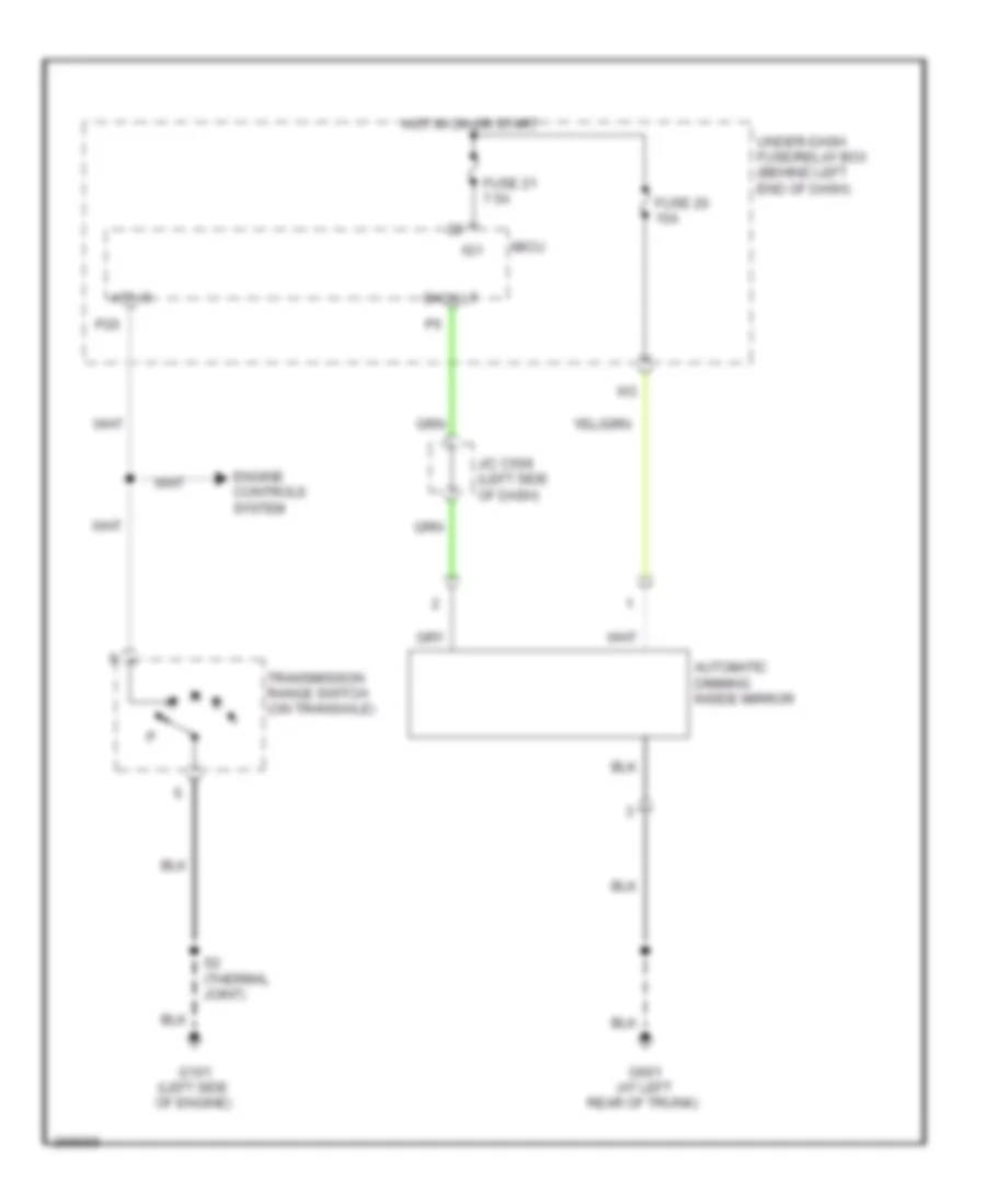 Automatic Day Night Mirror Wiring Diagram A T for Acura TL 2007