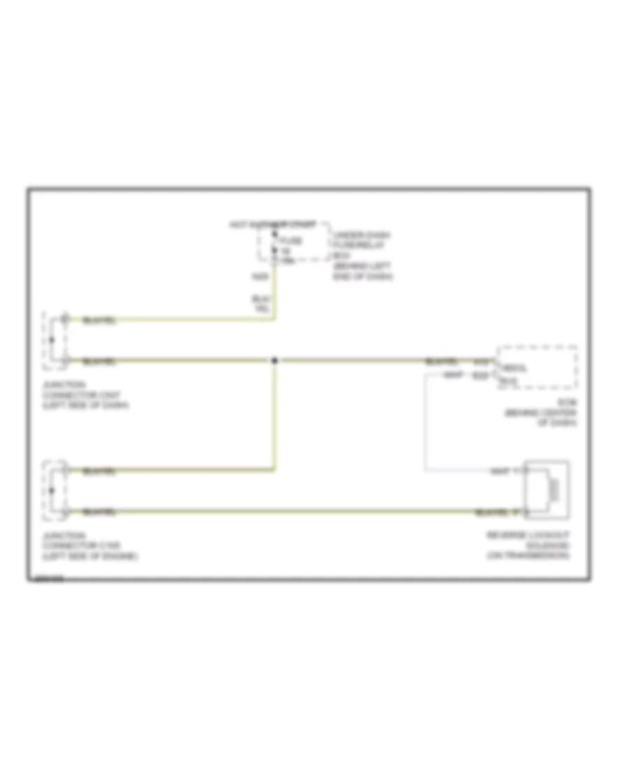 Reverse Lockout Wiring Diagram M T for Acura TL 2007