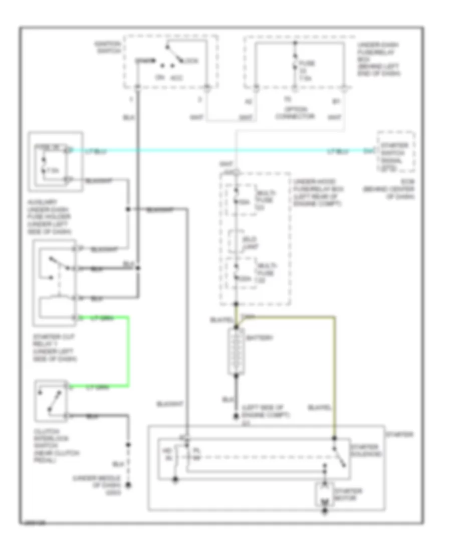 Starting Wiring Diagram, MT for Acura TL 2007