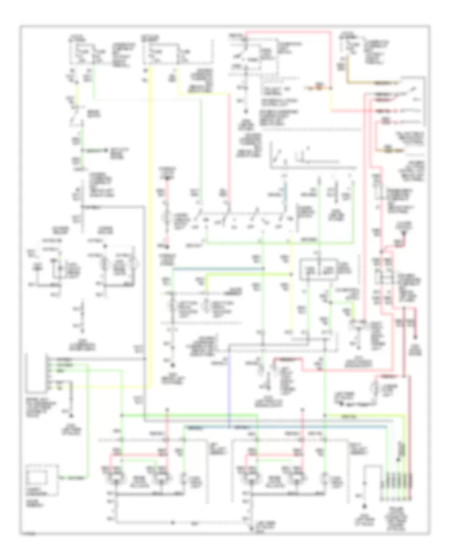 Exterior Lamps Wiring Diagram for Acura 3 2TL 1999