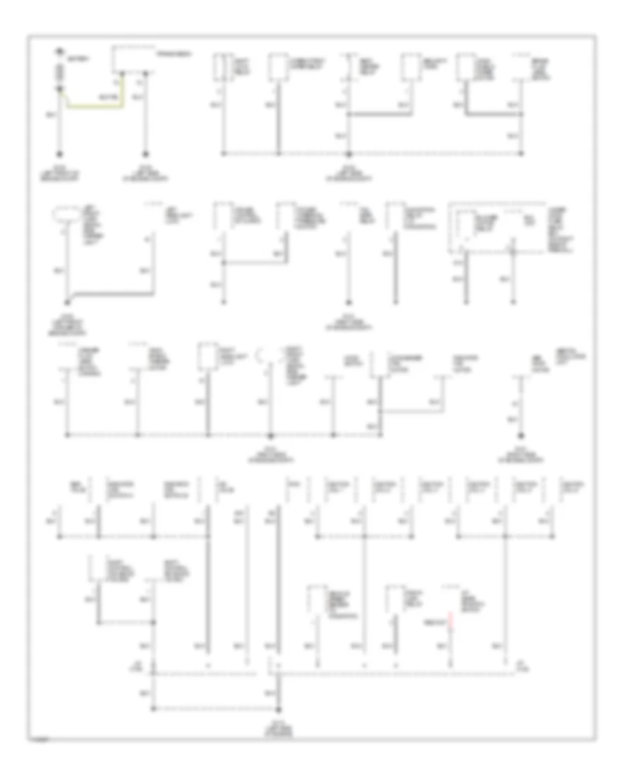 Ground Distribution Wiring Diagram 1 of 4 for Acura 3 2TL 1999
