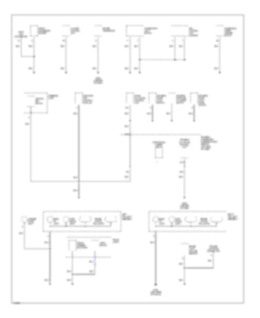 Ground Distribution Wiring Diagram (4 of 4) for Acura 3.2TL 1999