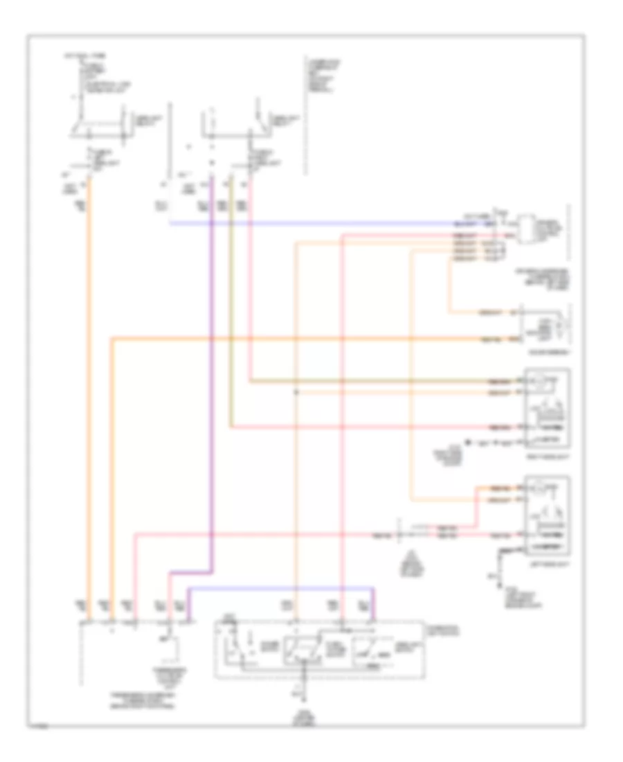 Headlights Wiring Diagram, without DRL for Acura 3.2TL 1999